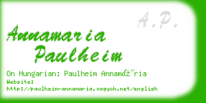 annamaria paulheim business card